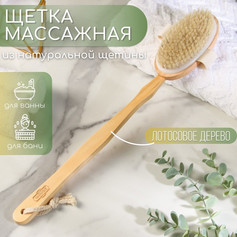 Щётка натуральная, с ручкой, гладкая 3259299