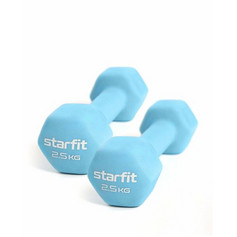 Гантель неопреновая STARFIT DB-201 2,5 кг,синий
